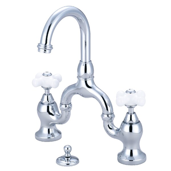 Kingston Brass KS7991PX Bridge Bathroom Faucet with Brass Pop-Up, Polished Chrome KS7991PX - main